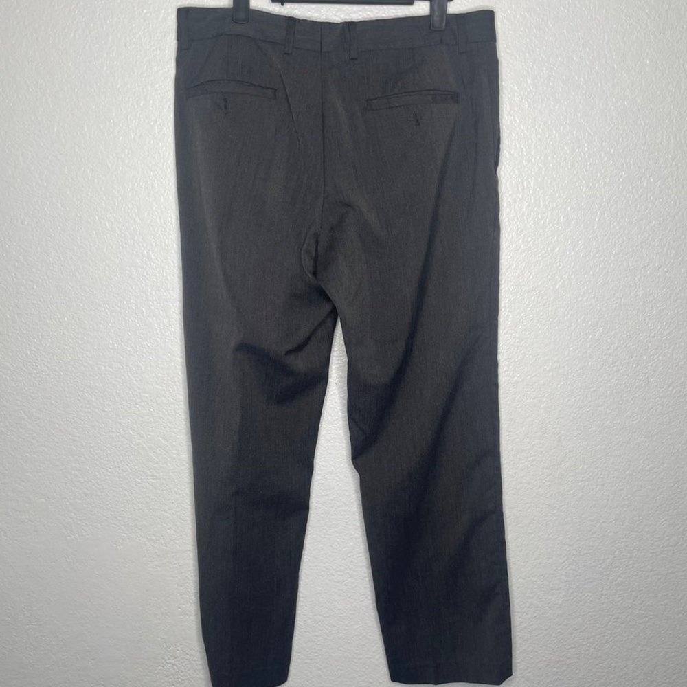 Michael Kors Mens Dress Pants 32x30 Charcoal Gray Heather Stretch Flat Front - Picture 13 of 15